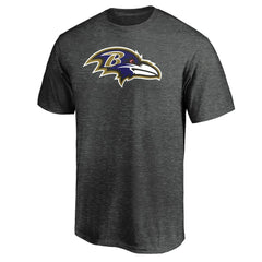 Baltimore Ravens Primary Logo T-Shirt Heather Charcoal | Fanatics
