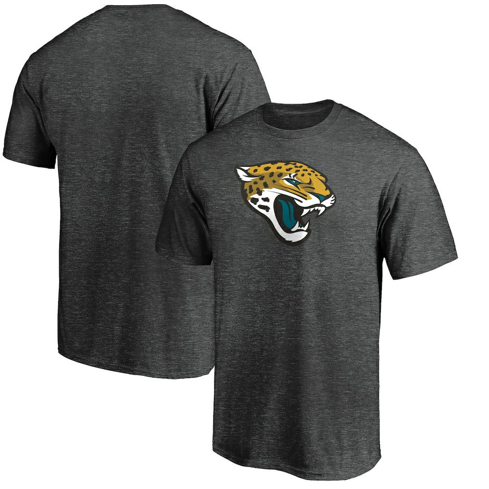 Jacksonville Jaguars Primary Logo T-Shirt Heather Charcoal | Fanatics