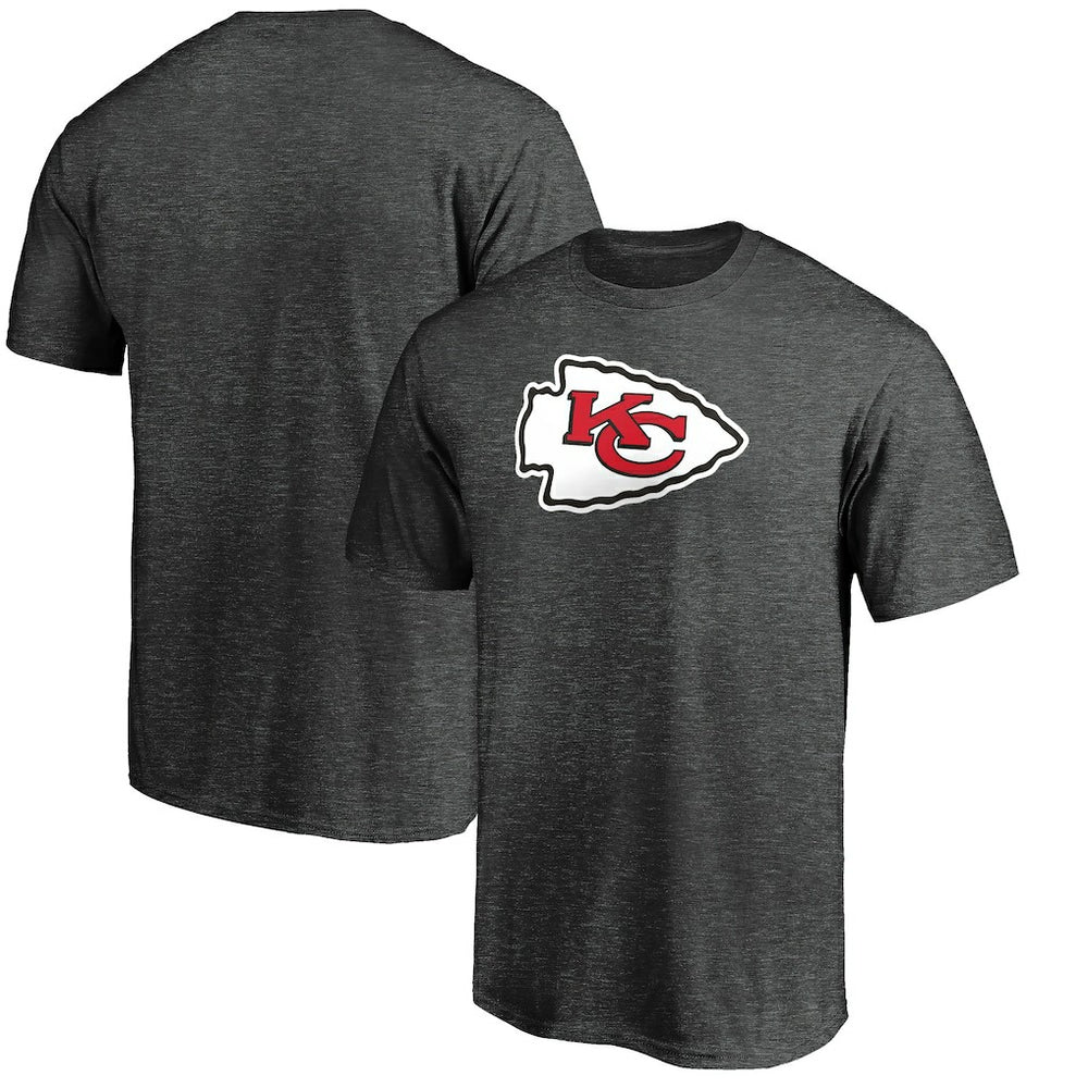 Kansas City Chiefs Primary Logo T-Shirt Heather Charcoal | Fanatics
