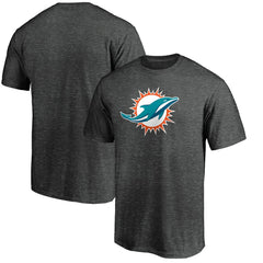 Miami Dolphins Primary Logo T-Shirt Heather Charcoal | Fanatics