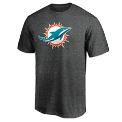 Miami Dolphins Primary Logo T-Shirt Heather Charcoal | Fanatics
