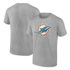 Miami Dolphins Primary Logo T-Shirt Heather Gray | Fanatics