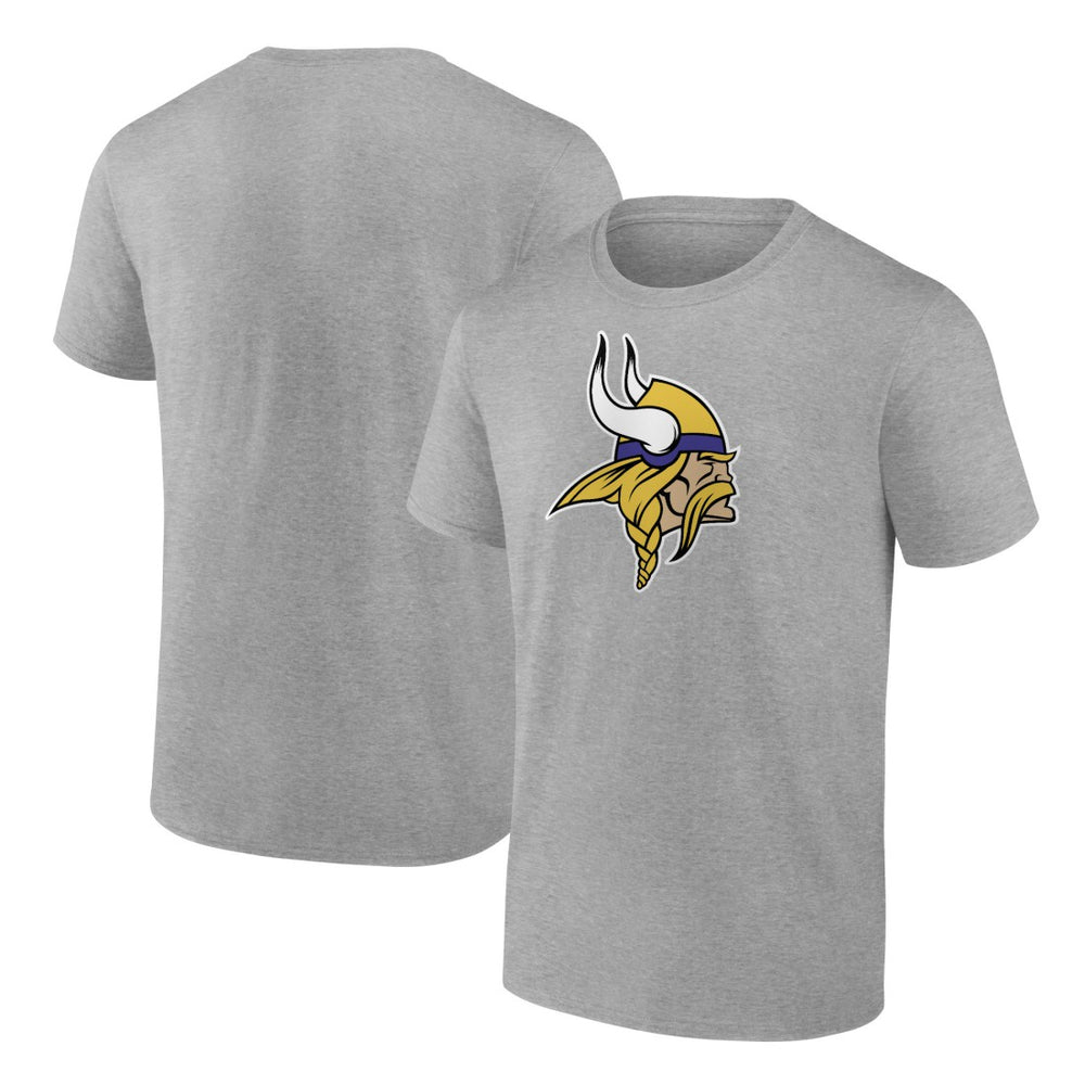 Minnesota Vikings Primary Logo T-Shirt Heather Gray | Fanatics