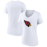 Arizona Cardinals Women's Primary Logo V-Neck T-Shirt White | NFL