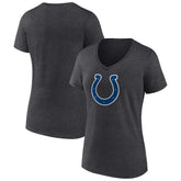 Indianapolis Colts Women's Primary Team Logo V-Neck T-Shirt Charcoal | NFL