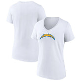 Los Angeles Chargers Women's Primary Team Logo V-Neck T-Shirt White | NFL