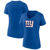 New York Giants Women's Primary Team Logo V-Neck T-Shirt Royal | NFL