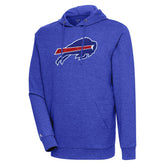 Buffalo Bills Antigua Action Chenille Pullover Hoodie Heathered Royal | NFL