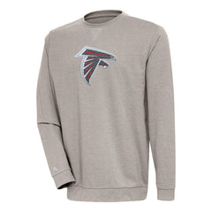 Atlanta Falcons Antigua Reward Chenille Pullover Crewneck Sweatshirt Oatmeal | NFL