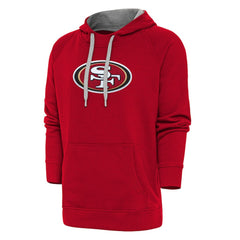 San Francisco 49ers Antigua Victory Chenille Pullover Hoodie Scarlet | NFL