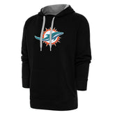 Miami Dolphins Antigua Victory Chenille Pullover Hoodie Black | NFL
