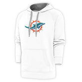 Miami Dolphins Antigua Victory Chenille Pullover Hoodie White | NFL