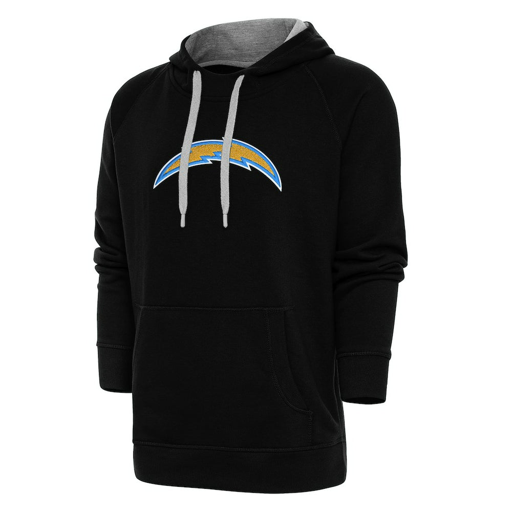 Los Angeles Chargers Antigua Victory Chenille Pullover Hoodie Black | NFL