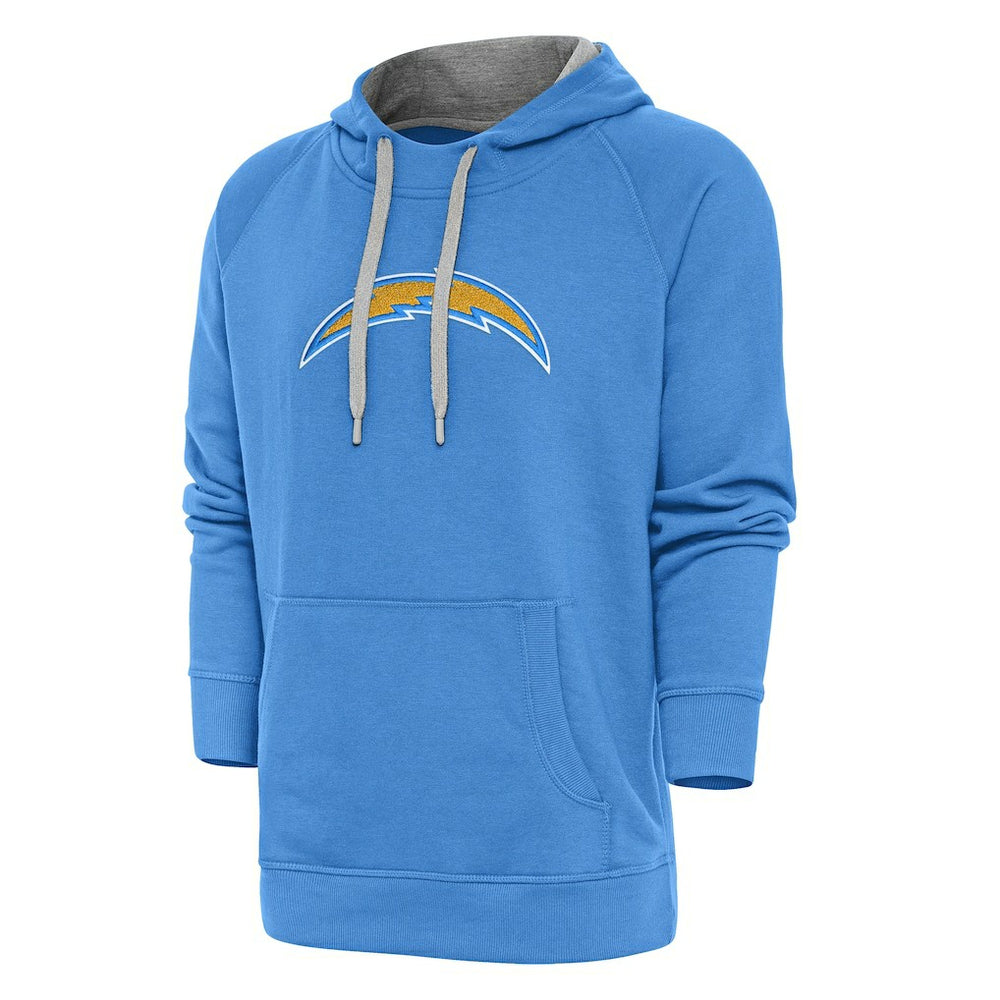 Los Angeles Chargers Antigua Victory Chenille Pullover Hoodie Powder Blue | NFL