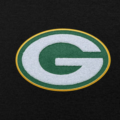 Green Bay Packers Antigua Victory Chenille Pullover Hoodie Black | NFL