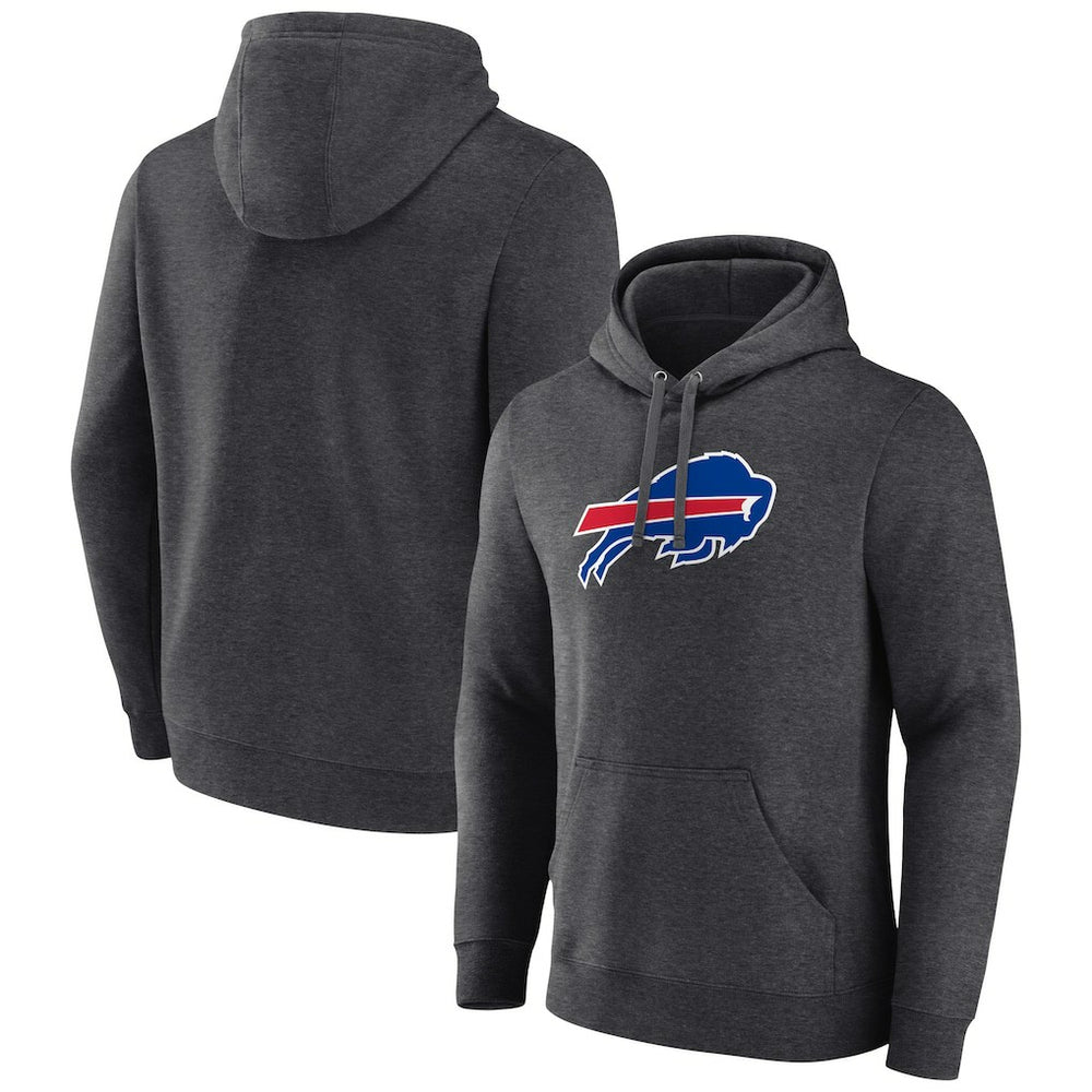 Buffalo Bills Primary Team Logo Fitted Pullover Hoodie Charcoal | NFL