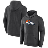 Denver Broncos Primary Team Logo Fitted Pullover Hoodie Charcoal | NFL