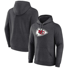 Kansas City Chiefs Primary Team Logo Fitted Pullover Hoodie Charcoal | NFL