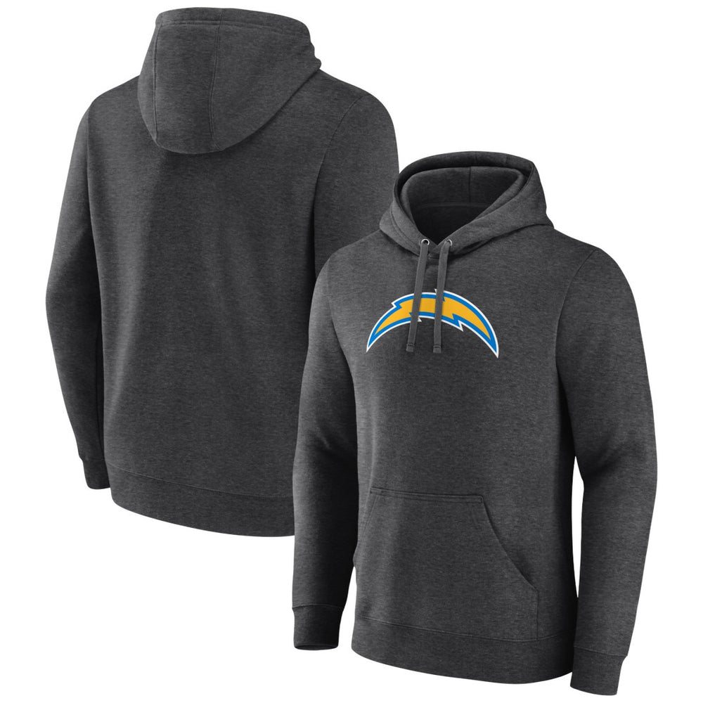 Los Angeles Chargers Primary Team Logo Fitted Pullover Hoodie Charcoal | NFL