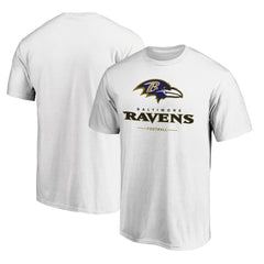 Baltimore Ravens Logo Team Lockup T-Shirt White | NFL