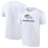 Denver Broncos Logo Team Lockup T-Shirt White | NFL