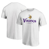 Minnesota Vikings Logo Team Lockup T-Shirt White | NFL