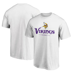 Minnesota Vikings Logo Team Lockup T-Shirt White | NFL