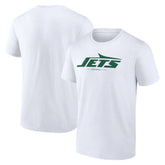 New York Jets Logo Team Lockup T-Shirt White | NFL