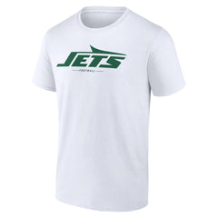 New York Jets Logo Team Lockup T-Shirt White | NFL