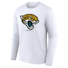 Jacksonville Jaguars Logo Team Lockup Long Sleeve T-Shirt White | NFL