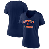 Detroit Tigers Women's Heart and Soul V-Neck T-Shirt - MLB