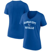 Kansas City Royals Women's Heart and Soul V-Neck T-Shirt - MLB