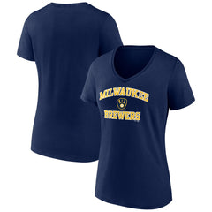 Milwaukee Brewers Women's Heart and Soul V-Neck T-Shirt - MLB