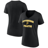 Pittsburgh Pirates Women's Heart and Soul V-Neck T-Shirt - MLB