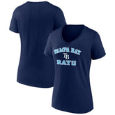 Tampa Bay Rays Women's Heart and Soul V-Neck T-Shirt - MLB