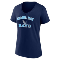 Tampa Bay Rays Women's Heart and Soul V-Neck T-Shirt - MLB