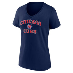 Chicago Cubs Women's Heart and Soul V-Neck T-Shirt - MLB
