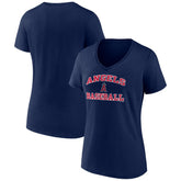 Los Angeles Angels Women's Heart and Soul V-Neck T-Shirt - MLB