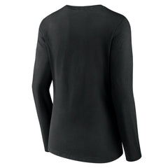 Jacksonville Jaguars Women's Logo Team Lockup Long Sleeve V-Neck T-Shirt Black | NFL