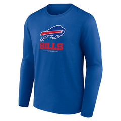 Buffalo Bills Logo Team Lockup Long Sleeve T-Shirt Royal | NFL