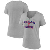 Texas Rangers Women's Heart and Soul V-Neck T-Shirt - MLB