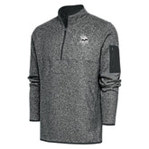 Minnesota Vikings Antigua Metallic Logo Fortune Quarter-Zip Jacket Heather Charcoal | NFL