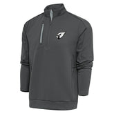 Arizona Cardinals Antigua Metallic Logo Generation Quarter-Zip Pullover Top Charcoal | NFL