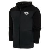 Jacksonville Jaguars Antigua Metallic Logo Protect Full-Zip Hoodie Charcoal/Black | NFL