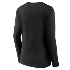 New York Jets Women's Logo Team Lockup Long Sleeve V-Neck T-Shirt Black | NFL