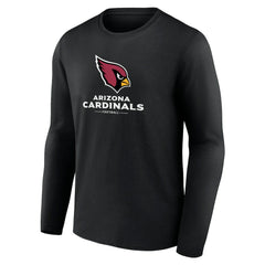 Arizona Cardinals Logo Team Lockup Long Sleeve T-Shirt Black | NFL