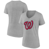 Washington Nationals Women's Official Logo V-Neck T-Shirt - MLB