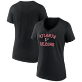 Atlanta Falcons Women's Victory Arch Team V-Neck T-Shirt Black | NFL