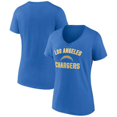 Los Angeles Chargers Women's Victory Arch Team V-Neck T-Shirt Powder Blue | NFL