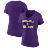 Minnesota Vikings Women's Victory Arch Team V-Neck T-Shirt Purple | NFL